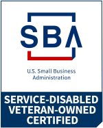 Logo showing service-disabled, veteran-owned certification